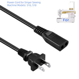 Power Cord for Singer Sewing Machine Models: S16, S18