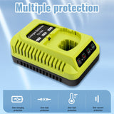Charger for Ryobi 18V MAX One+ Battery P100 P102 P103 P105 P107 P108 1400670