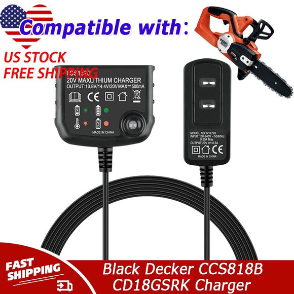 20V Lithium Battery Charger LCS1620 for Black Decker CCS818B CCS818X CD18GSRK