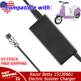 24V 2A AC Adapter For Razor Betty 15130661 Electric Scooter Power Supply Charger