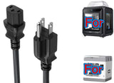 UL 6ft AC Power Cord Cable For Creality Sermoon Series: D3 V1  V1Pro V2 D1 M1