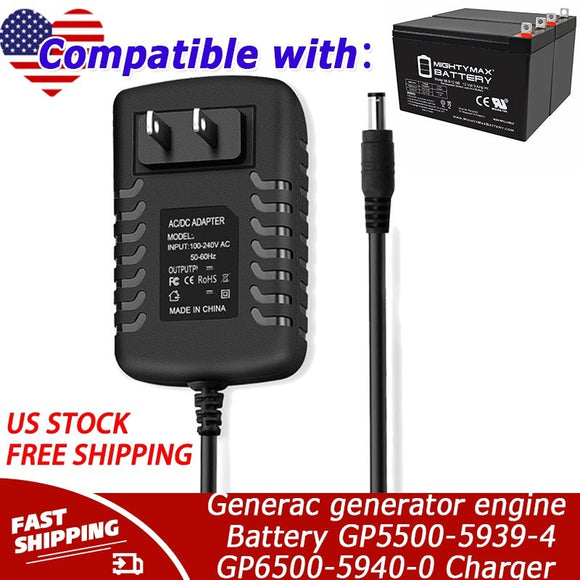 12V Adapter For Generac generator engine Battery GP5500-5939-4 GP6500-5940-0