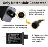 2Pcs 12V Adapter for Outdoor Christmas Inflatable Decorations LED String Lights