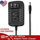 6V 1A 1000ma AC 110/220V to DC 6 Volt Power Supply Adapter 5.5mm x 2.1mm Plug