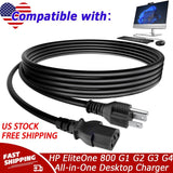 UL 6ft AC Power Cord For HP EliteOne 800 G1 G2 G3 G4 G5 G6 All-in-One Desktop