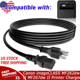 UL 6ft AC Power Cord For Canon imageCLASS MF262dw II MF264dw MF267dw II Printer