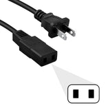 8ft 2-Prong Square AC Power Cable Lead for Korg Concert DP-3000C Digital Piano