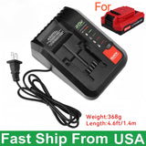 Charger For Black & Decker 20V MAX lithium-ion batteries LB2X3020 LBX4020