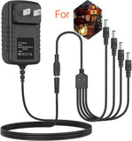 Charger with 4 Output Plugs for Lemax Lights, Halloween, Christmas Lighting