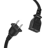 5ft Black Male-to-Female AC Power Cable for Ever Start 1200A 750A Jump Starter