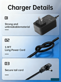 Charging Cord Cable 12V for Shark FlexBreeze Outdoor Fan FA222 FA222WH FA302