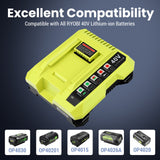 40V Battery Charger for Ryobi OP40401 OP40501 OP40601 Replacement Unit