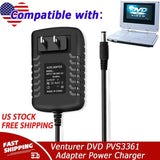DC IN 9-12V AC Adapter For Venturer DVD PVS3361 Power Supply Charger
