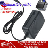 12V AC Charger for GMKtec Nucbox G5 12th Gen Intel Alder Lake N97
