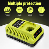 P117 Charger For Ryobi One+ P102 P108 P189 P197 P103 P105 P107 P190 P191 Battery