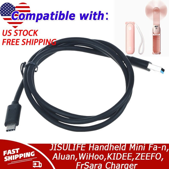 USB-C Charger For JISULIFE Handheld Mini Fa-n,Aluan,WiHoo,KIDEE,ZEEFO,FrSara