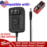 9V AC Adapter For Xotic Super Sweet Booster Mini Boost Pedal Charger Power Cord