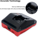 18V 3.0A Charger PCXMVC For 18V PORTER-CABLE Battery Lithium Ion & NiCad/NiMh