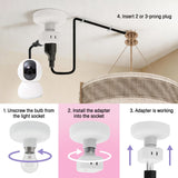 E26 4 Prong Design Light Bulb Socket Adapter for Bedroom, Hallway or Bathroom