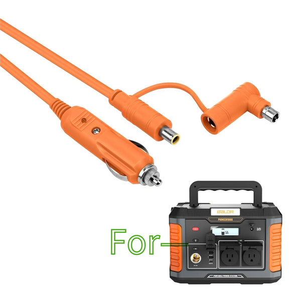 14AWG 12V/24V Car Charger Cable DC7909/8020 for BALDR 500W 1000W