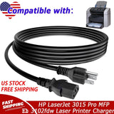 UL 6ft Power Cord For HP LaserJet 3015 3020 3030 Pro MFP 3102fdw Laser Printer