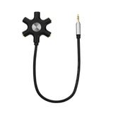 3.5mm Splitter Cable 1 Male to 5 Port Female Earphone Headset Splitter Adapter