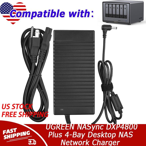 19V Charger for UGREEN NASync DXP4800 Plus 4-Bay Desktop NAS Network