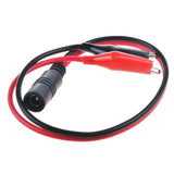 (2 Pack) 5.5x2.1mm DC Barrel Female Plug to Dual Alligator Clips Connector Cable