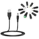 USB to DC Plug Charger Cord for LOGROTATE/Mydethun/BRIGHTWORLD LED 3D Moon Lamp