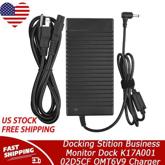 180W Charger for Docking Stition Business Monitor Dock K17A001 02D5CF OMT6V9