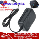 12V AC Charger For KAMRUI AK1 Pro Mini PC Computers, Intel Celeron N5105