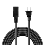 8FT Nema 1-15P to IEC 320 C9 Power Cord, SJTW 16AWG 2C USA 2-Prong Male Cable