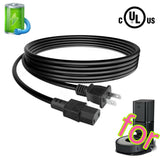 UL 6.5FT Power Cord For iRobot Roomba i6+ i6 Plus i7+ i7 Plus i3+ s9+ Combo