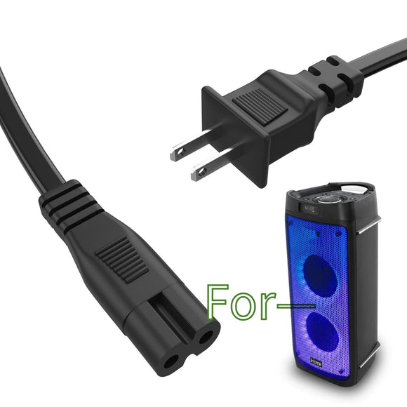 2-Prong AC Power Cord For iHome IHPS-650LT Portable Wireless LED Party Speaker