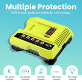 40V Charger For Ryobi 40V Battery OP40602 OP40401 OP40301 OP40204 OP40201