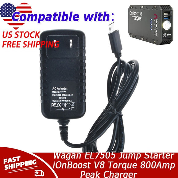 USB-C Adapter for Wagan EL7505 Jump Starter iOnBoost V8 Torque 800Amp Peak