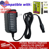 15V Charger for Philips Norelco HQ8505 QP6531/70 QP6520 QP6530 QP6510 QP6550