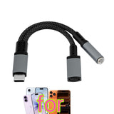 USB-C to 3.5Mm Headphone Charger Dongle with PD For iPhone 17 16 15 Pro Max Plus