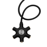 3.5mm Splitter Cable 1 Male to 5 Port Female Earphone Headset Splitter Adapter