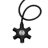 5-Jack 3.5 mm Audio Headphone Splitter Stereo Audio Headset Adapter