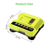 Charger For Ryobi 40V Battery OP4026A OP40201 OP40261 ZROP4026 OP4060
