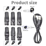 7PCS 5V USB Power Cord for Philips 3000 5000 7000 Series Shavers Trimmers