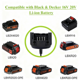 20V Charger Compatible for Black and Decker LBXR20 LBX20 LB20 20V Slide Battery