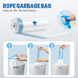 13 Gallon 1.6 Mil 40 Counts Strong Trash Bags, for Home Office Kitchen, White