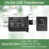 (2 Pack) 12V 1.0A 12 W LED Controllers for Christmas String Light Decorations