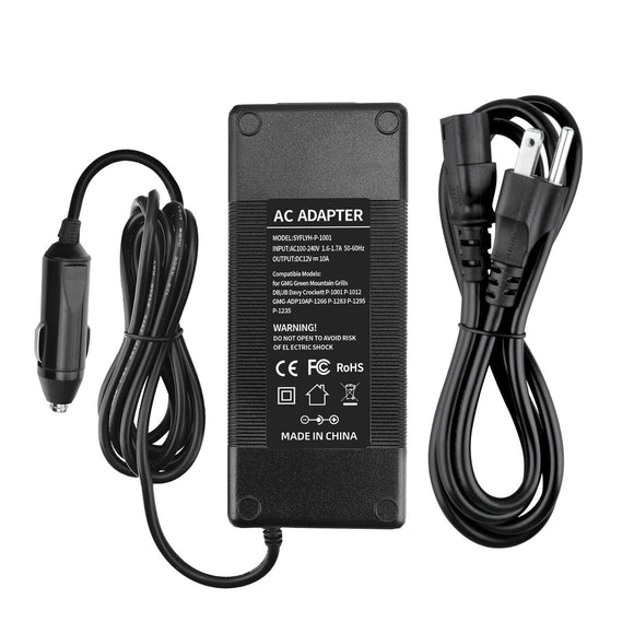 12V Adapter for Green Mountain DB/JB Grills GMG-ADP10A P-1266 P-1283 P-1295