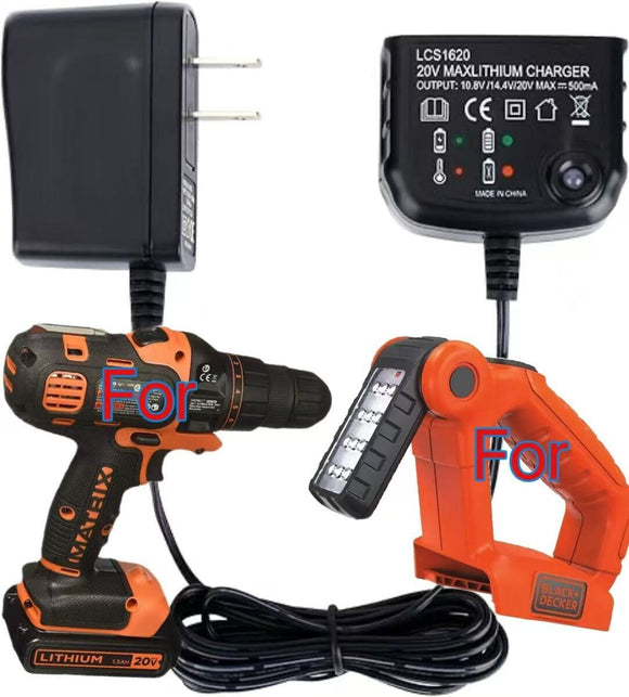 20V Lithium Battery Charger LCS1620 for Black Decker BDCDMT120F BDCDMT120IA BDCF