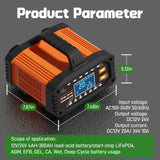 Car Battery Charger 20A, 12V 24V LiFePO4 Lead Acid Automatic Smart Battery Maint