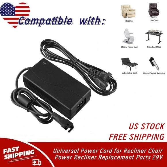 Universal Power Cord for Recliner Chair Power Recliner Replacement Parts 29V