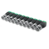 （10 Pack）BNC Balun Connector Coaxial/Cat5/6 to BNC Male Adapter